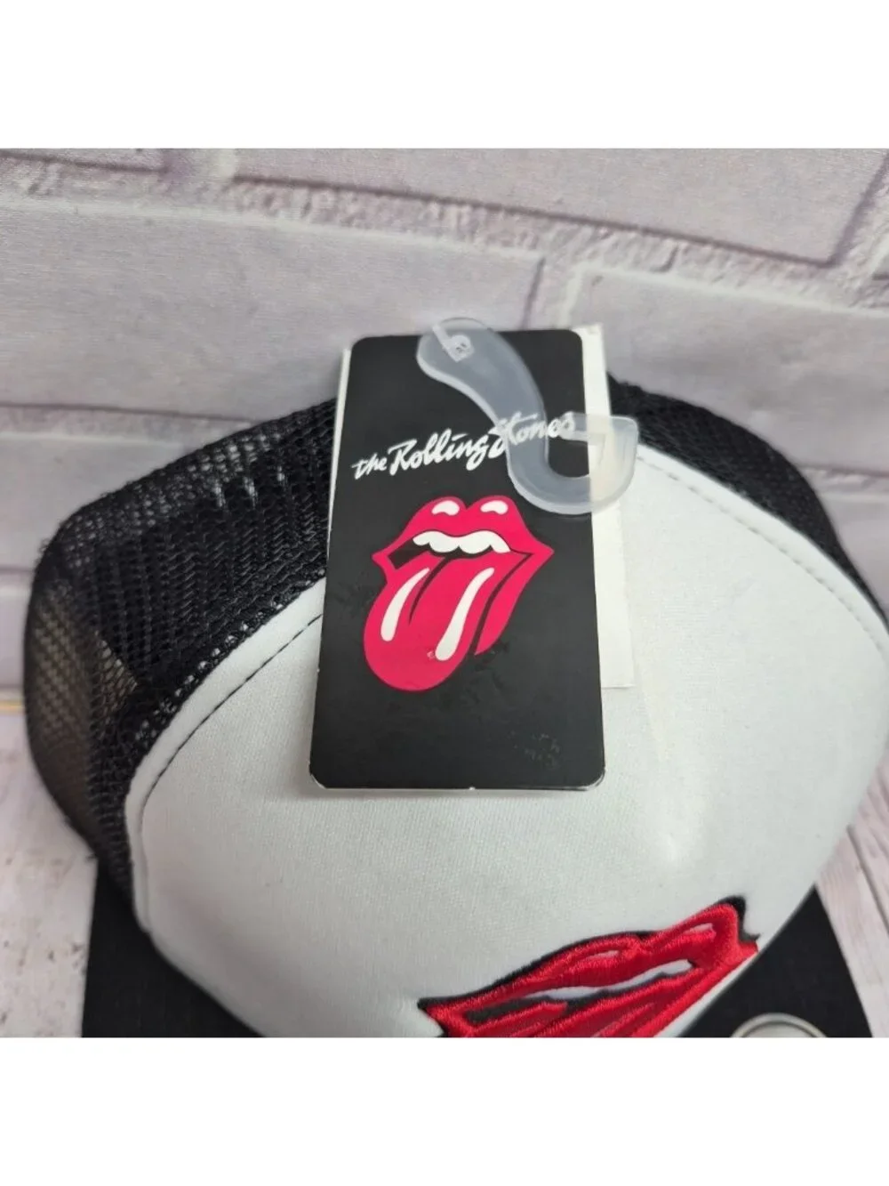 Brand New 2025 Rolling Stones Trucker Cap Hat Tongue Logo On Size Fits All Black - Picture 3 of 7